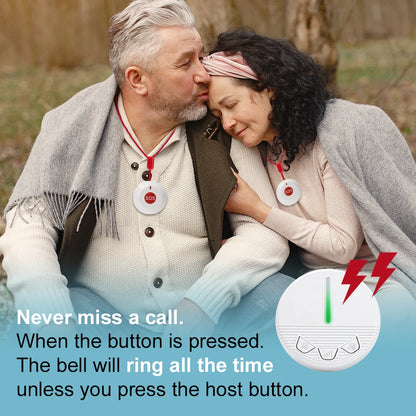 Ycall Wireless Emergency Pendant - SOS Call Button for Elderly & Handicapped