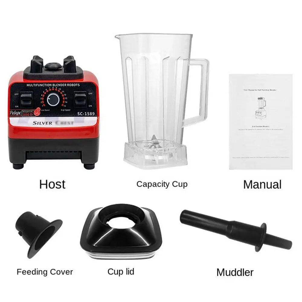 Heavy Duty Commercial Kitchen Mixer & Food Processor - Multi-Function Blender for Smoothies, Juices & Baby Food