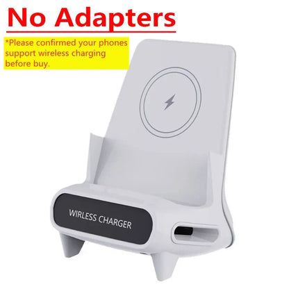 iCharge Wireless Charger Stand - 15W Fast Charging Dock for iPhone, Samsung, Xiaomi, LG