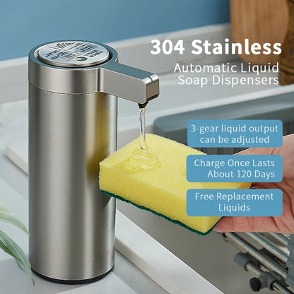 Touchless Automatic Soap Dispenser - Premium 304 Stainless Steel Smart Sensor