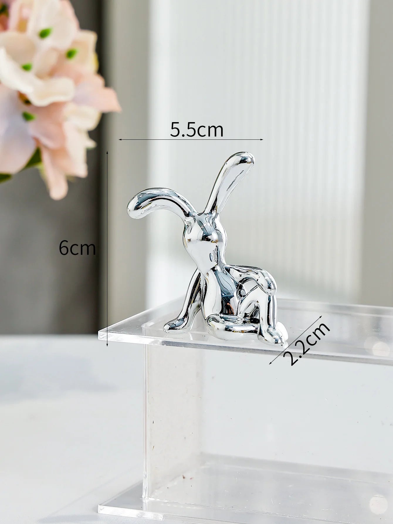 Long-Eared Rabbit Statue - Cartoon Desktop Decor (1/2/4Pcs)