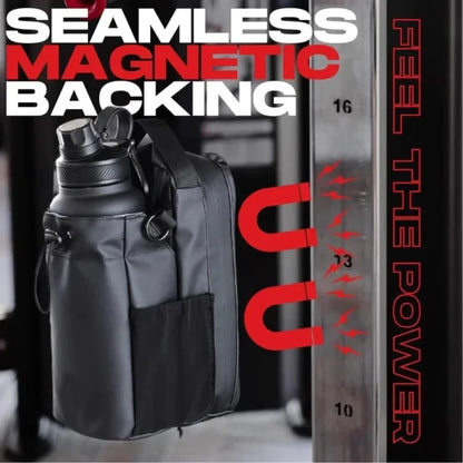 Magnetic Gym Bag - Large Capacity Water Bottle Carrier with Phone Pocket