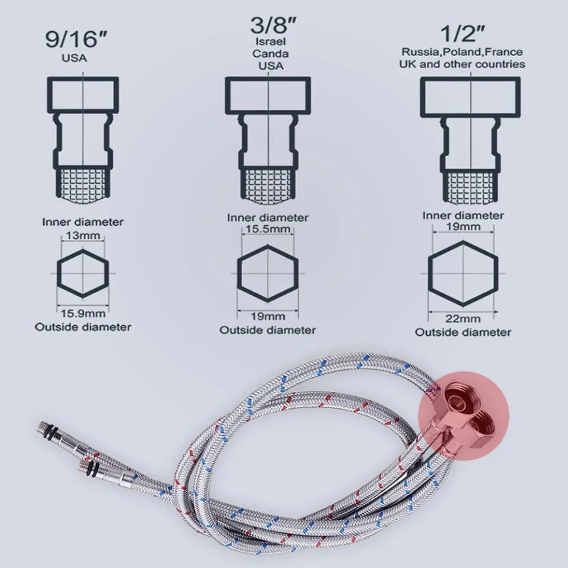 360° Swivel Kitchen Faucet - Hot & Cold Water Mixer with Pull-Out Hose