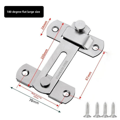 Premium Stainless Steel Toggle Latch - Heavy-Duty 180° Barn Door Lock