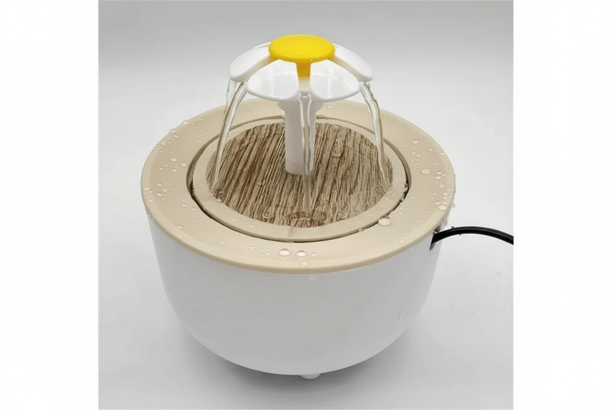 White and beige brush with a yellow top on a gray background