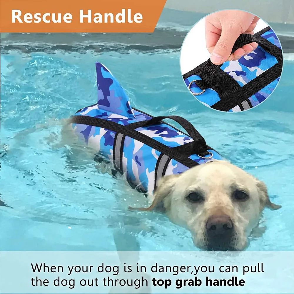 Premium Dog Life Jacket - Buoyant Swimming Safety Vest with Harness