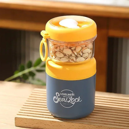 Insulated Stainless Steel Soup Thermos with Spoon - Portable Lunch Container