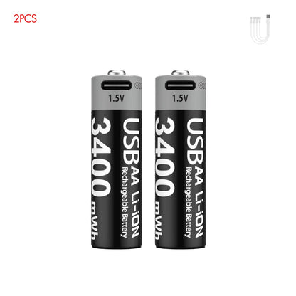 Kuugro USB Rechargeable AA & AAA Lithium Batteries - 1.5V Constant Output