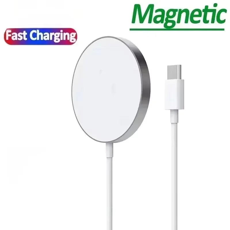 Fast Magnetic Wireless Charger for iPhone 16-12 & AirPods - USB-C