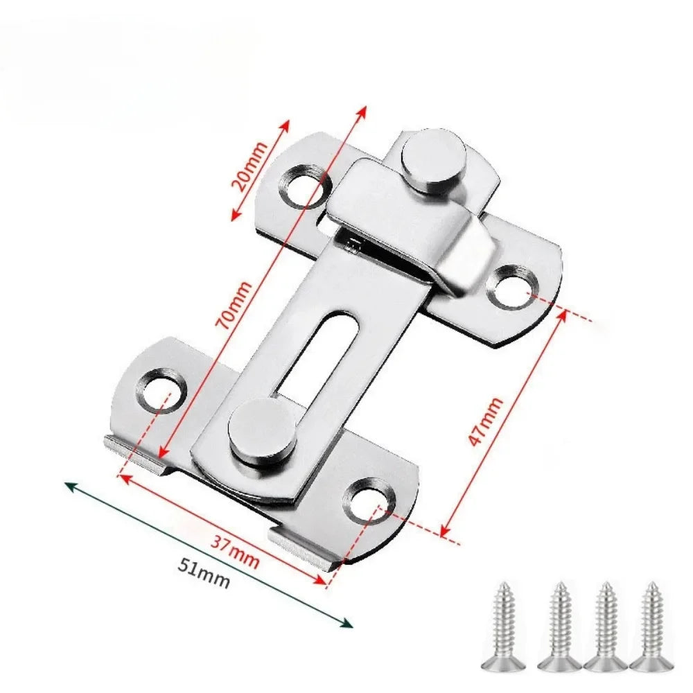 Premium Stainless Steel Toggle Latch - Heavy-Duty 180° Barn Door Lock