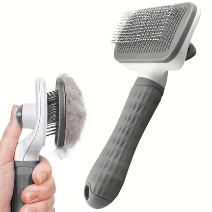 Self-Cleaning Pet Grooming Brush - Professional Slicker Comb for Dogs & Cats