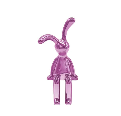 Long-Eared Rabbit Statue - Cartoon Desktop Decor (1/2/4Pcs)