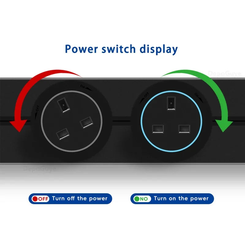 Universal Power Track Socket - Multi-Standard EU/UK/FR/Korea | Premium Wall Mount