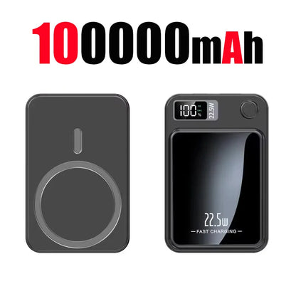 200000mAh Magnetic Wireless Power Bank - MagSafe Fast Charging Portable Battery