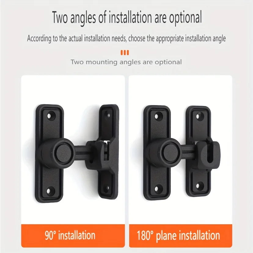 90° Heavy Duty Barn Door Lock - Premium Right Angle Latch for Sliding Doors