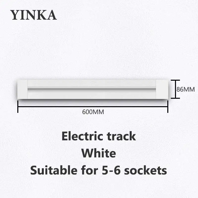 Universal Track Socket with USB - Works with FR/EU/US/UK Plugs | Modern Kitchen Wall Outlet