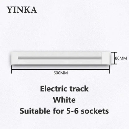 Universal Track Socket with USB - Works with FR/EU/US/UK Plugs | Modern Kitchen Wall Outlet