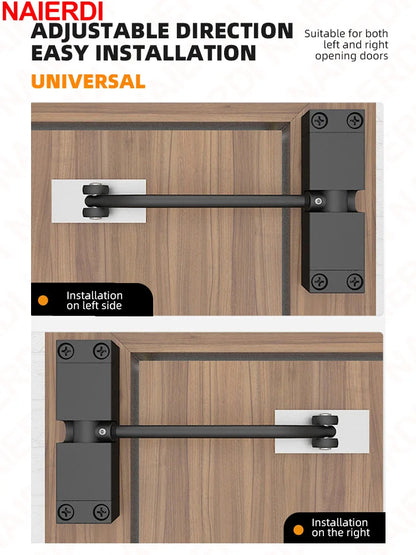 Stainless Steel Automatic Door Closer - Adjustable Spring Hinge