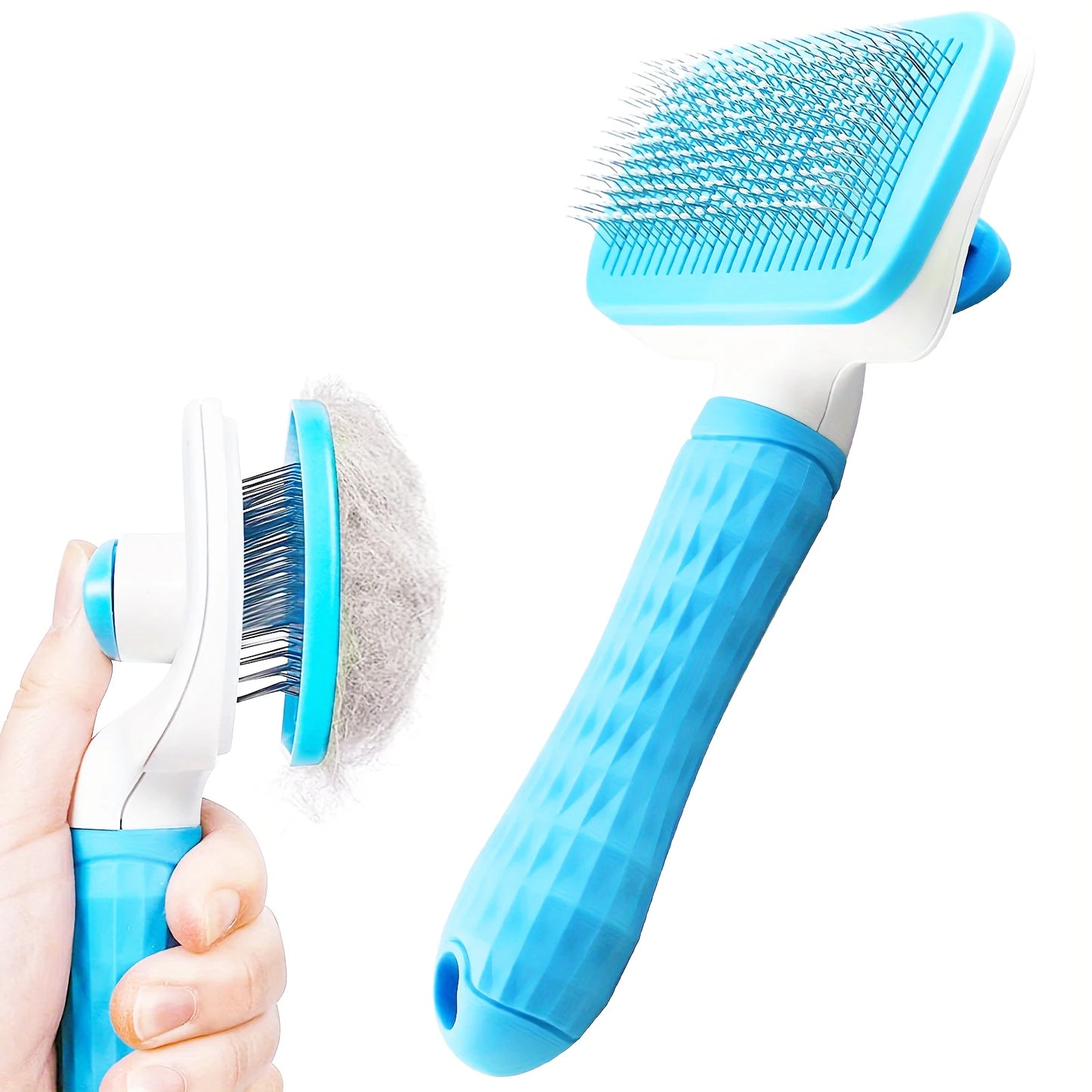 Self-Cleaning Pet Grooming Brush - Professional Slicker Comb for Dogs & Cats