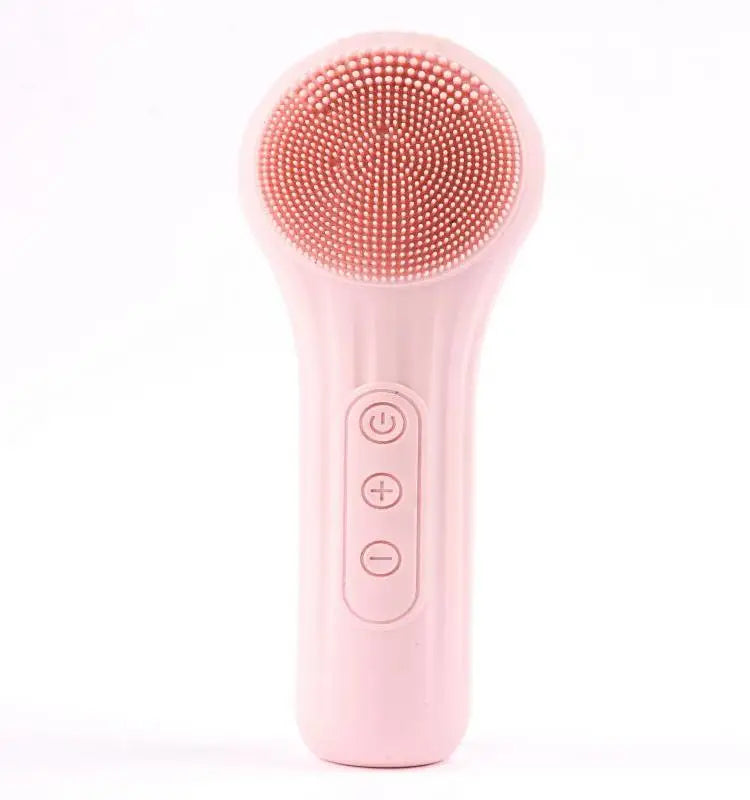 Premium Electric Silicone Face Scrubber - 5-Speed Facial Cleansing Brush with Heating & Vibration
