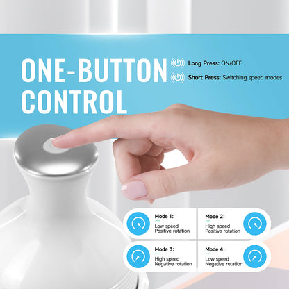 Wireless Electric Scalp Massager - 4D Kneading Head Massager for Hair Growth & Stress Relief