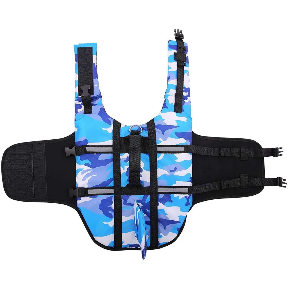 Premium Dog Life Jacket - Buoyant Swimming Safety Vest with Harness