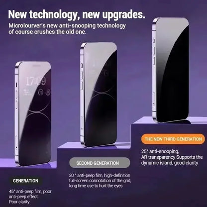 iPhone Privacy Screen Protector - Anti-Spy Glass (3-Pack)