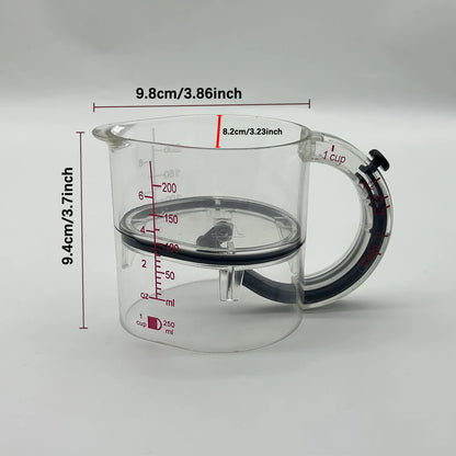 4-in-1 Adjustable Measuring Cup - Multifunctional Kitchen Tool with Scraper Base