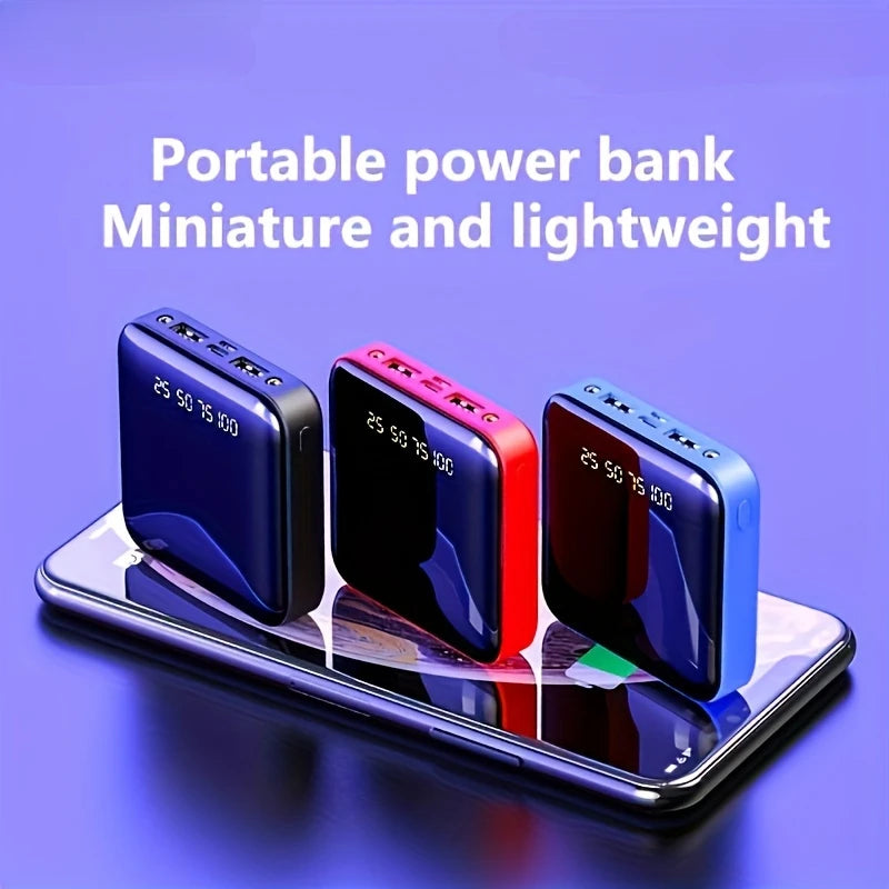 30000mAh Portable Power Bank - Fast Charging 4-in-1 Cable Charger