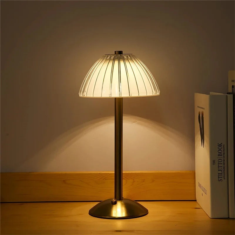 LED Touch Sensor Table Lamp - USB Rechargeable Desk Light