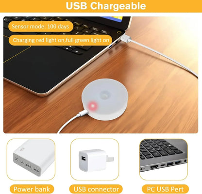 LED Motion Sensor Night Light - USB Rechargeable