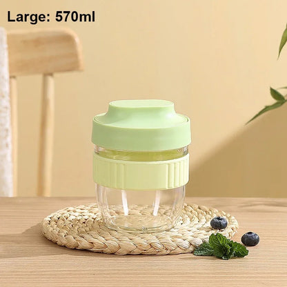 Portable Breakfast Cup with Spoon - 570ml Oatmeal Yogurt Cereal Container
