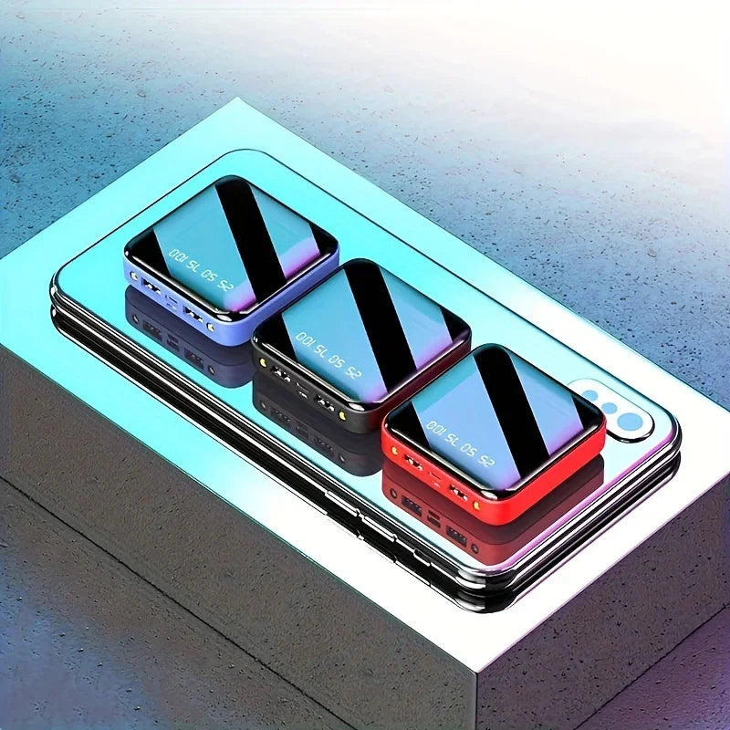 30000mAh Portable Power Bank - Fast Charging 4-in-1 Cable Charger