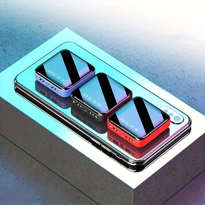 30000mAh Portable Power Bank - Fast Charging 4-in-1 Cable Charger