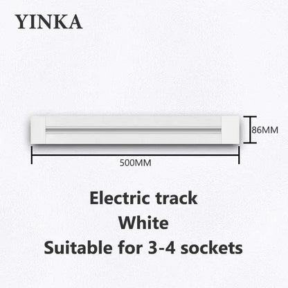 Universal Track Socket with USB - Works with FR/EU/US/UK Plugs | Modern Kitchen Wall Outlet