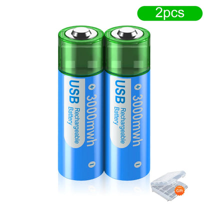 PALO 1.5V AA Rechargeable Batteries - 3000mWh USB Li-ion