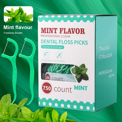 Mint Dental Floss Sticks - Portable Disposable Oral Care
