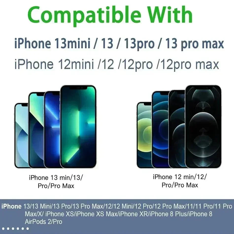 Fast Magnetic Wireless Charger for iPhone 16-12 & AirPods - USB-C