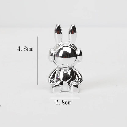 Long-Eared Rabbit Statue - Cartoon Desktop Decor (1/2/4Pcs)