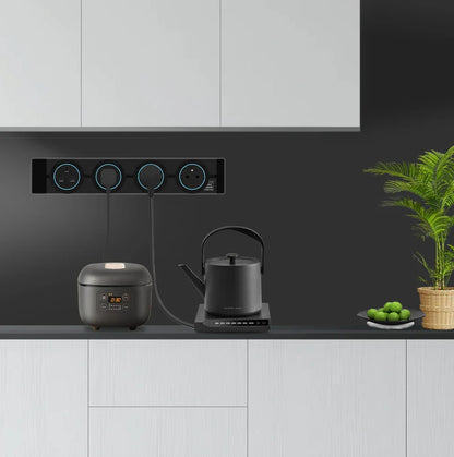 Universal Power Track Socket - Multi-Standard EU/UK/FR/Korea | Premium Wall Mount