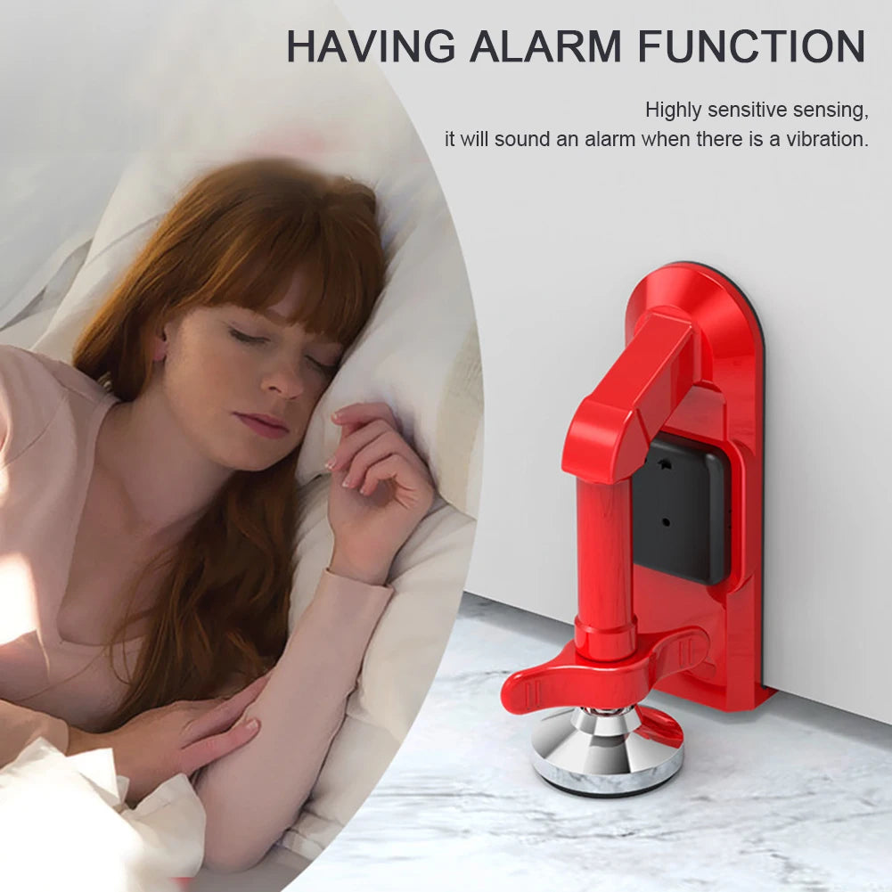 Portable Alarm Door Stopper - Security Device with Loud Siren