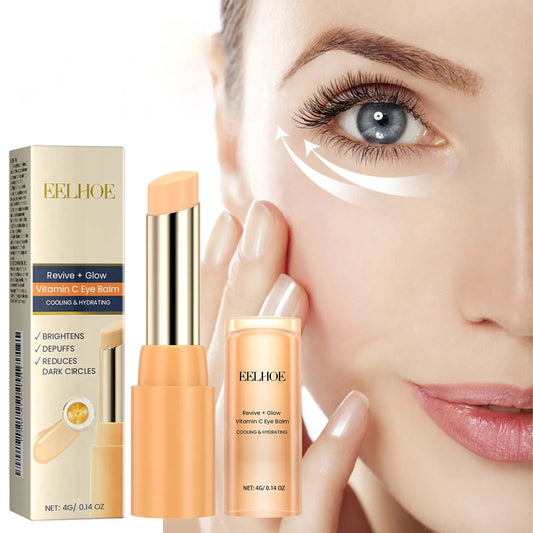 Vitamin C Eye Balm Stick - Brightening Eye Cream for Dark Circles & Puffiness