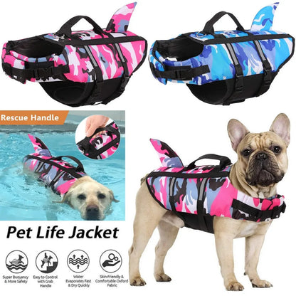 Premium Dog Life Jacket - Buoyant Swimming Safety Vest with Harness