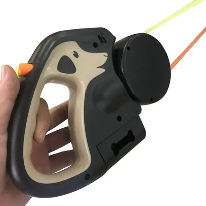 3M Rotating Dual Dog Leash with Flashlight & Poop Bag Holder