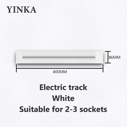 Universal Track Socket with USB - Works with FR/EU/US/UK Plugs | Modern Kitchen Wall Outlet