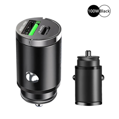 Fast Charging Car Charger Lighter - 30/100W - Mini PD USB Type C - AutoPower