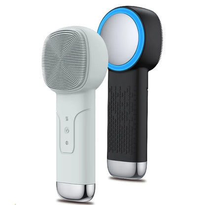 6-in-1 Sonic Facial Cleansing Brush - Thermal & Cooling Massager