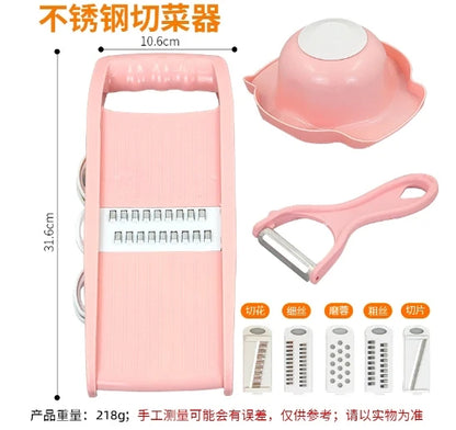 5-in-1 Multi-Functional Vegetable Chopper - Kitchen Mandoline Slicer & Dicer