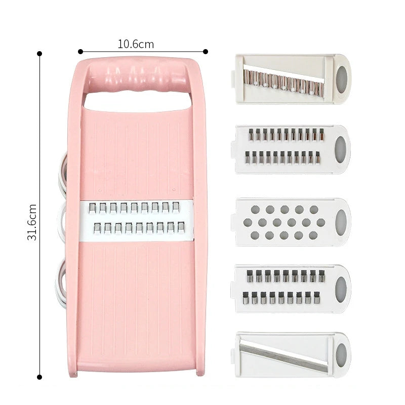 5-in-1 Multi-Functional Vegetable Chopper - Kitchen Mandoline Slicer & Dicer