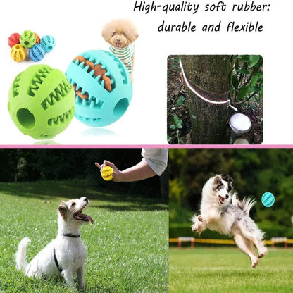 Interactive Dog Toy Ball - Rubber Chew & Treat Feeder